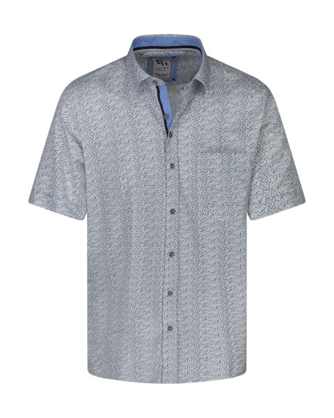 Chemise bleue à motifs avec...