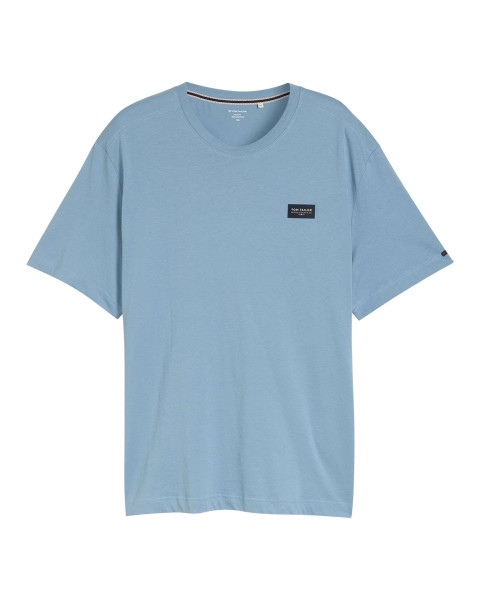 T-shirt en coton bleu uni...