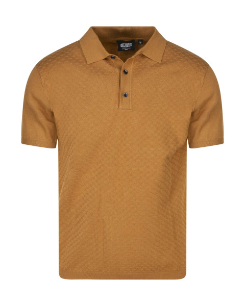 Polo camel uni avec un col...
