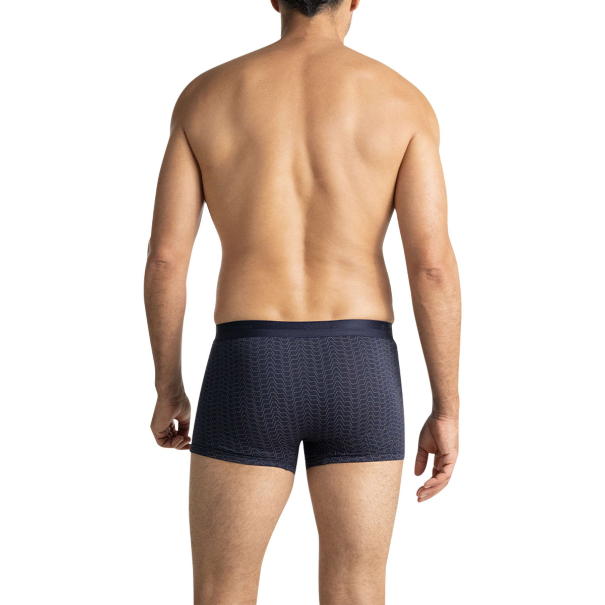Thumbnail Lot de 3 boxers en coton multicolores unis pourvus du nom de la marque imprimé - Image 3