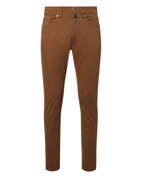 Pantalon en coton camel uni...