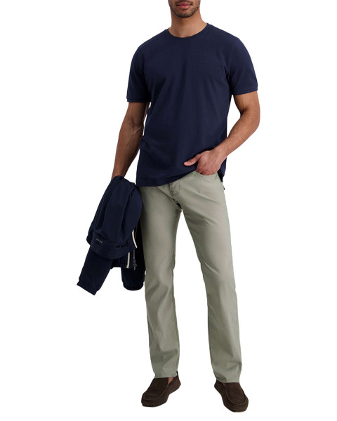 Pantalon en coton kaki uni...