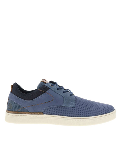 Sneakers en cuir bleues à...