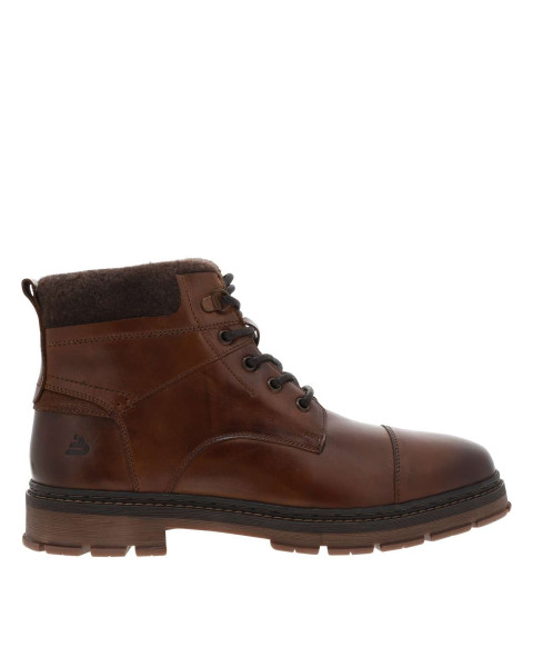 Bottines en cuir cognac à...