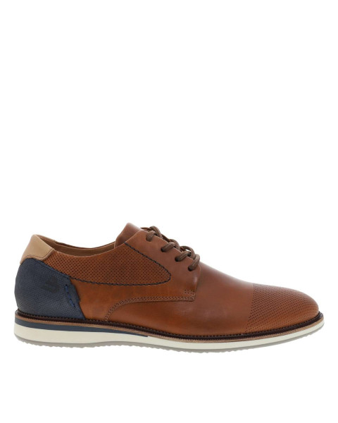 Sneakers en cuir cognac à...