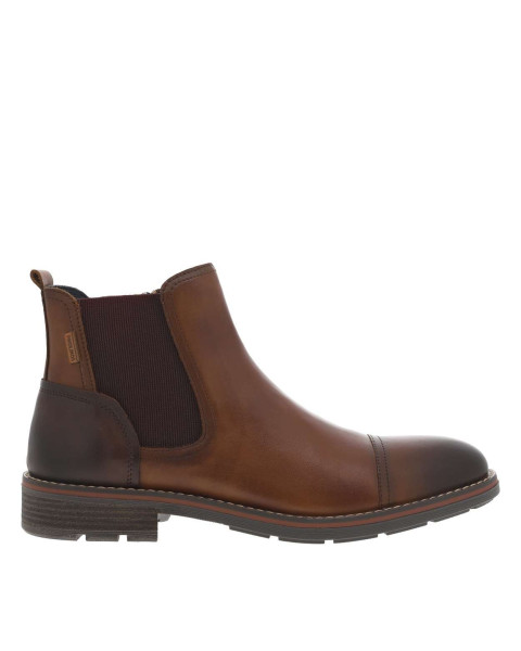 Boots en cuir cognac à...