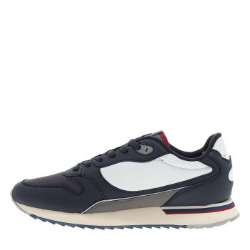 Baskets running bleu marine avec semelle à talon plat et lacets