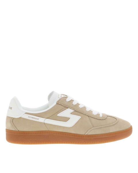 Tennis en cuir beiges en...