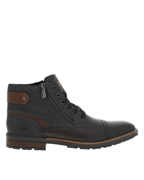 Bottines en cuir grises à...