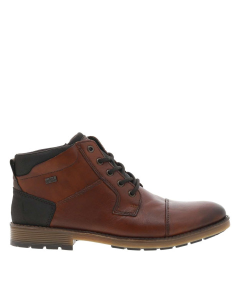 Bottines en cuir cognac à...