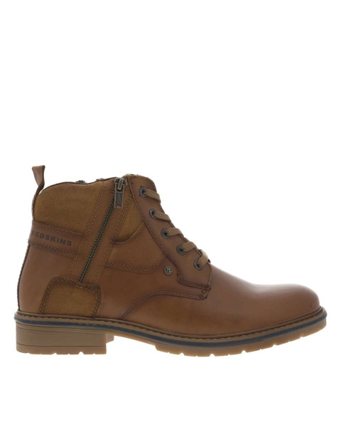 Bottines en cuir camel à...