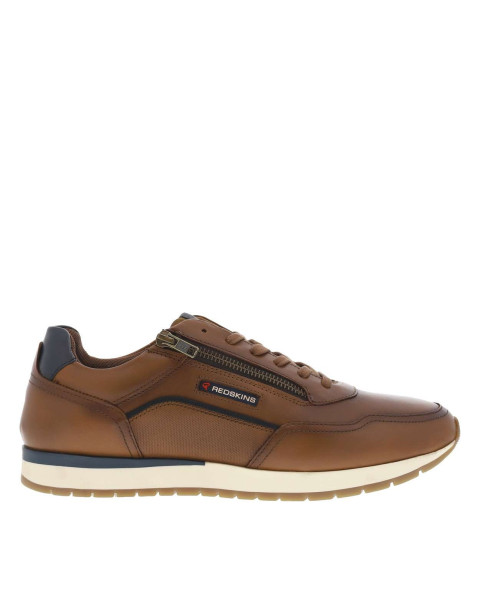 Sneakers en cuir marrons...