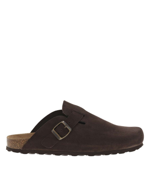 Mules en cuir marron style...