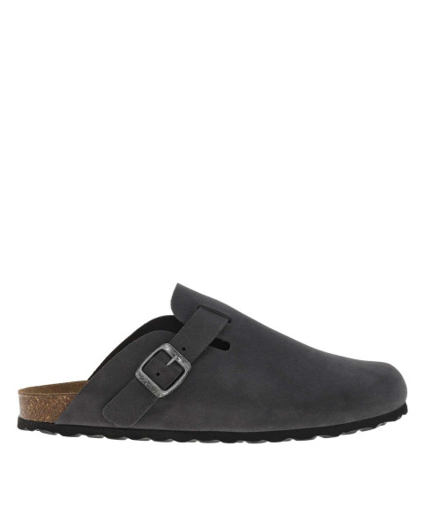 Mules en cuir anthracite...