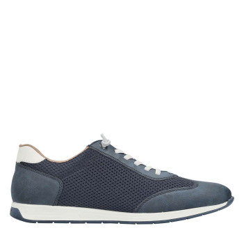 Baskets running bleu marine à talon plat avec des lacets élastiqués