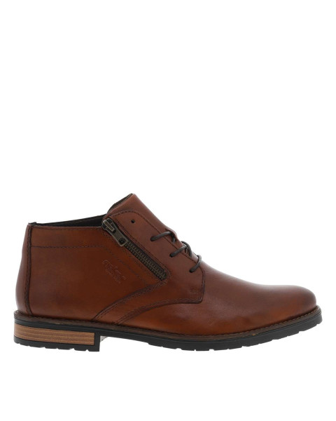 Bottines en cuir cognac à...