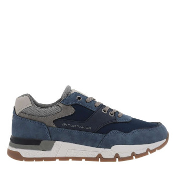 Baskets running bleu marine avec un talon plat et des lacets