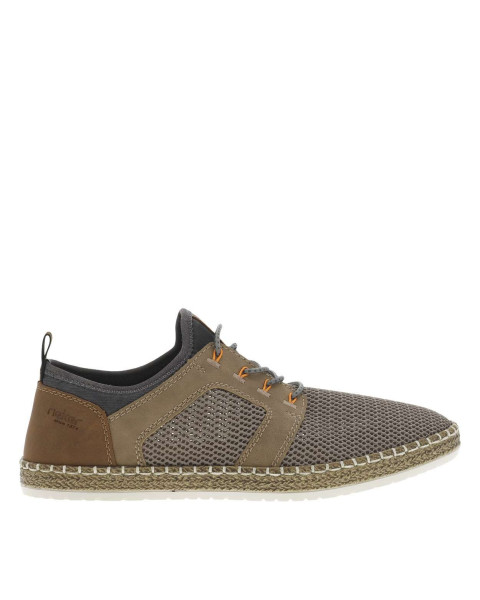 Sneakers taupe en filet à...