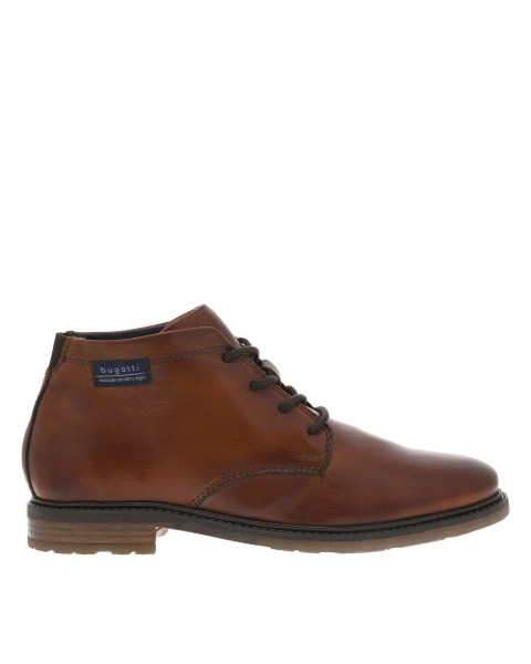 Bottines en cuir cognac...