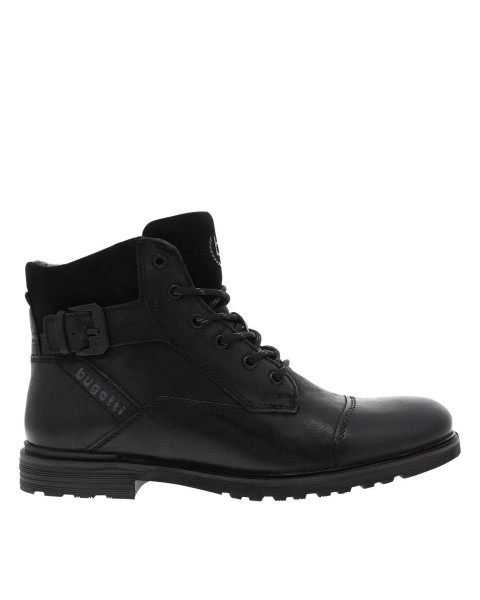 Boots en cuir noires à...
