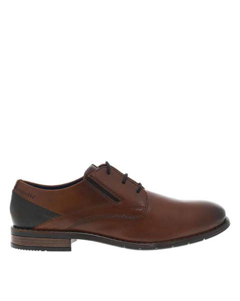 Derbies en cuir cognac à...