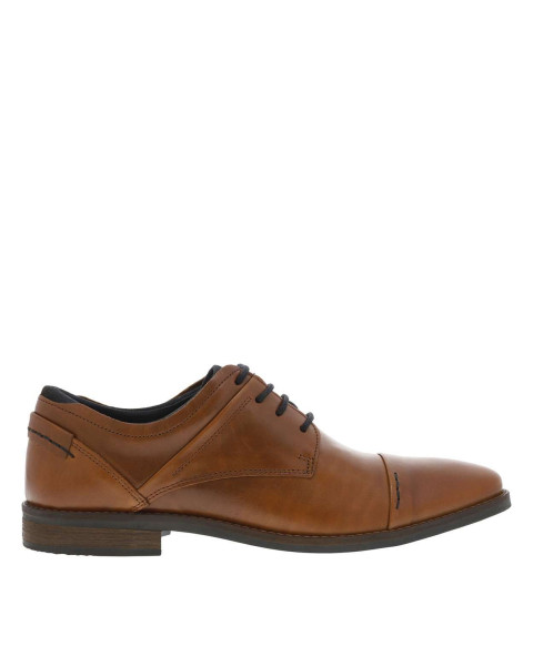 Derbies en cuir camels à...