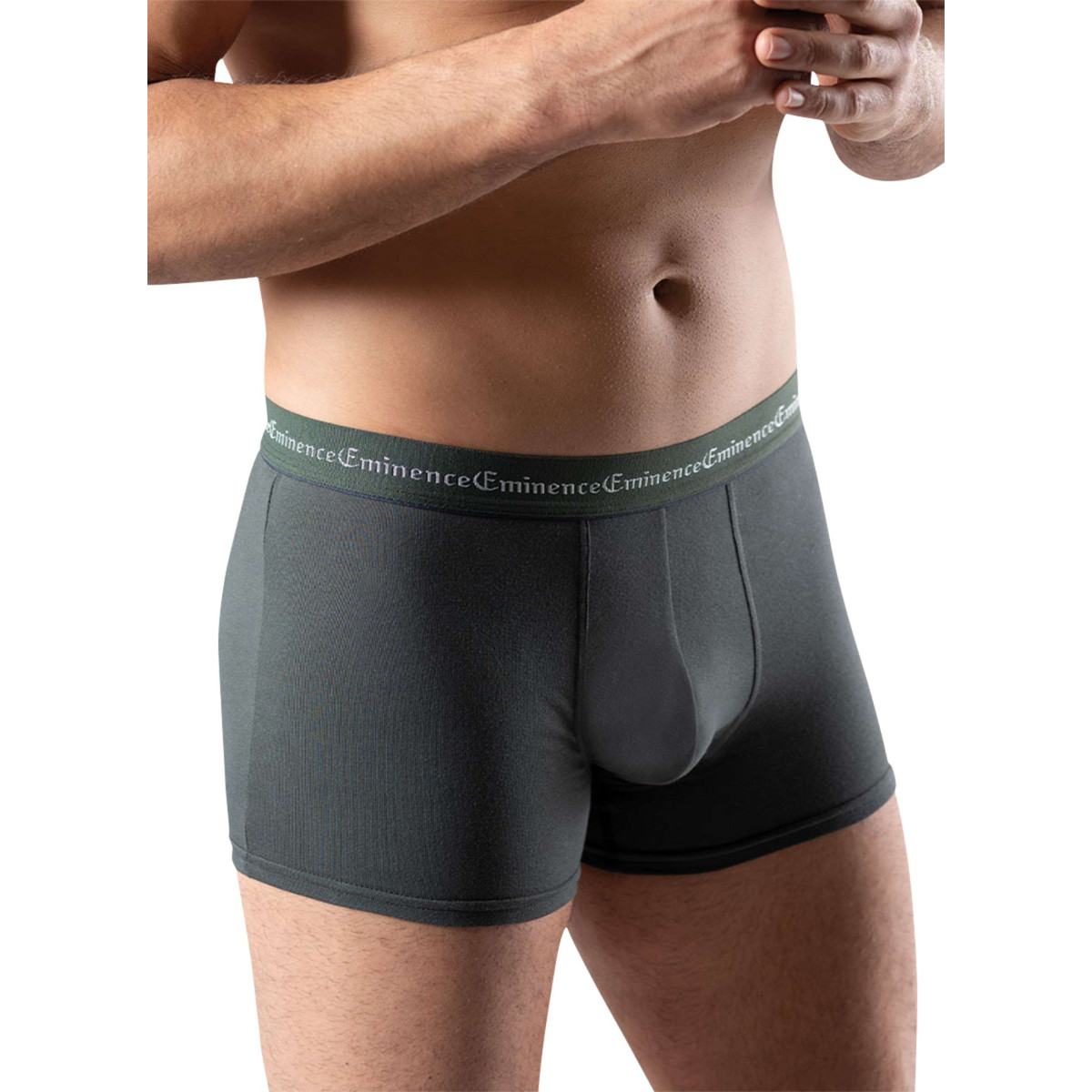 Thumbnail Lot de 3 boxers classiques en coton tricolores unis avec le nom de la marque - Image 7