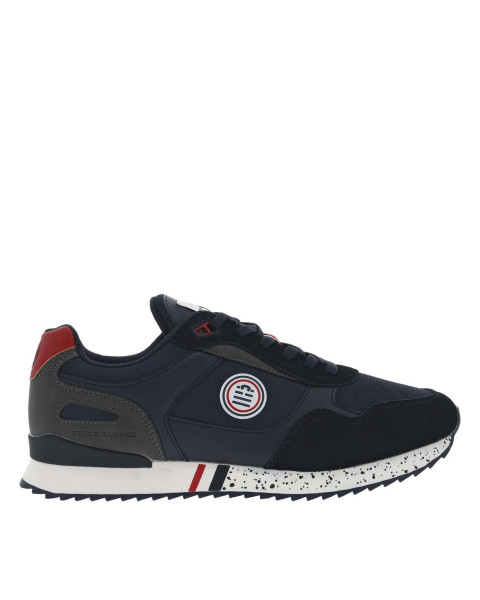 Sneakers bi-matière en cuir...
