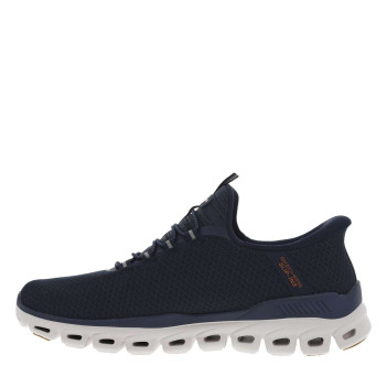 Baskets running marine en mesh à talon plat avec fermeture slip-on