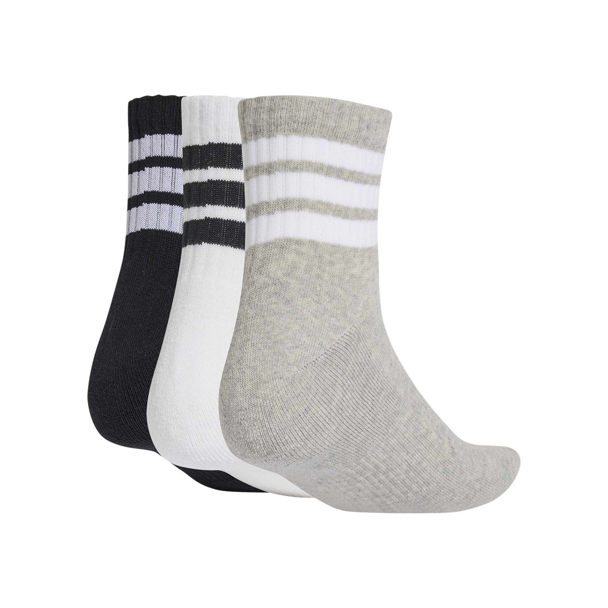 Thumbnail Lot de 3 paires de chaussettes mi-hautes multicolores avec le logo de la marque - Image 2