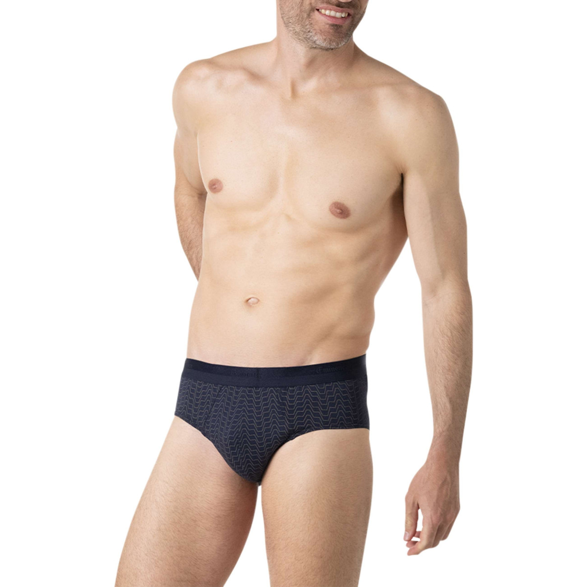 Thumbnail Lot de 3 slips en coton multicolores unis avec une taille élastiquée - Image 3