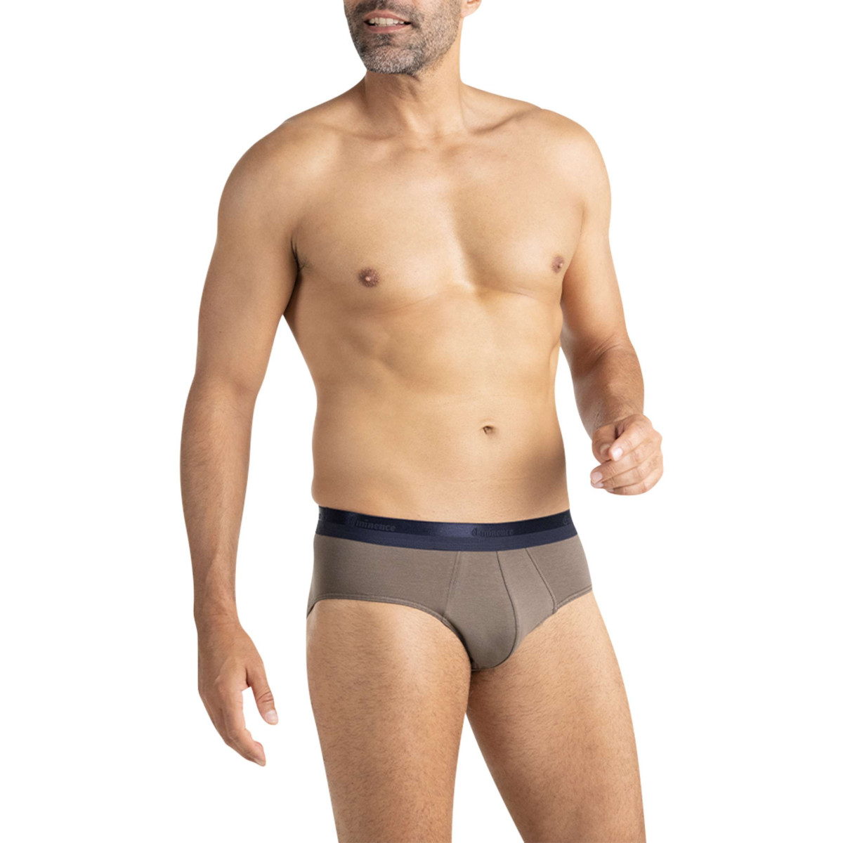 Thumbnail Lot de 3 slips en coton multicolores unis avec une taille élastiquée - Image 5