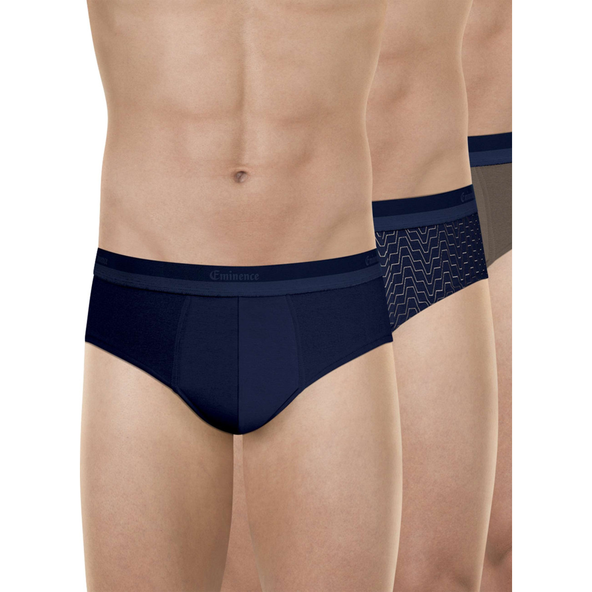 Thumbnail Lot de 3 slips en coton multicolores unis avec une taille élastiquée - Image 6