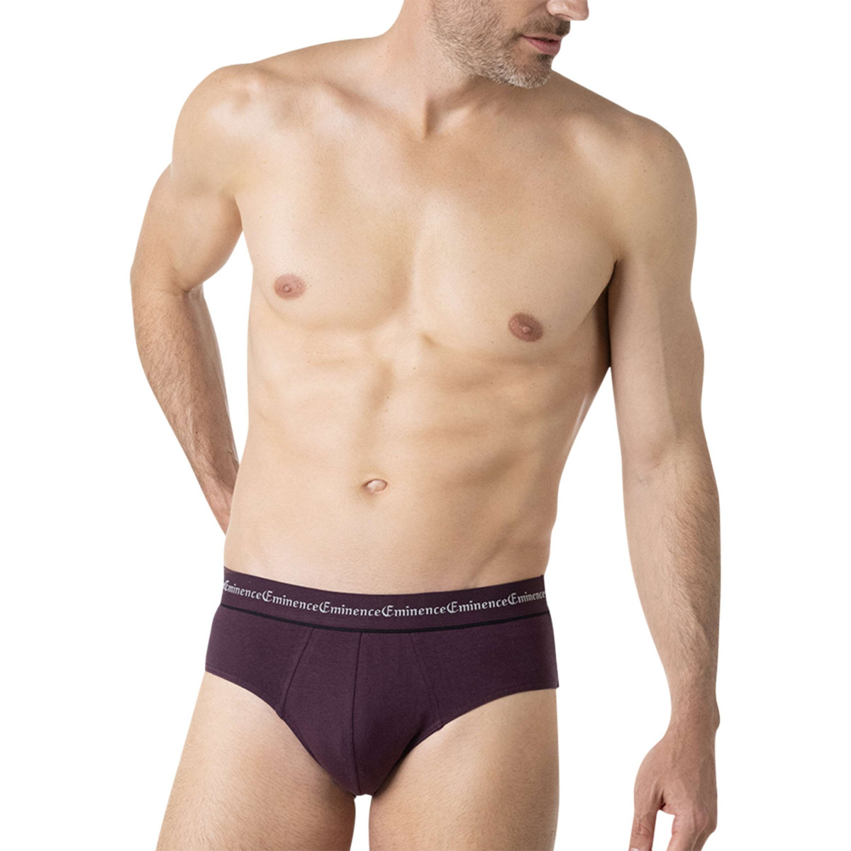 Thumbnail Lot de 3 slips en coton multicolores unis pourvus d'une taille élastiquée - Image 3