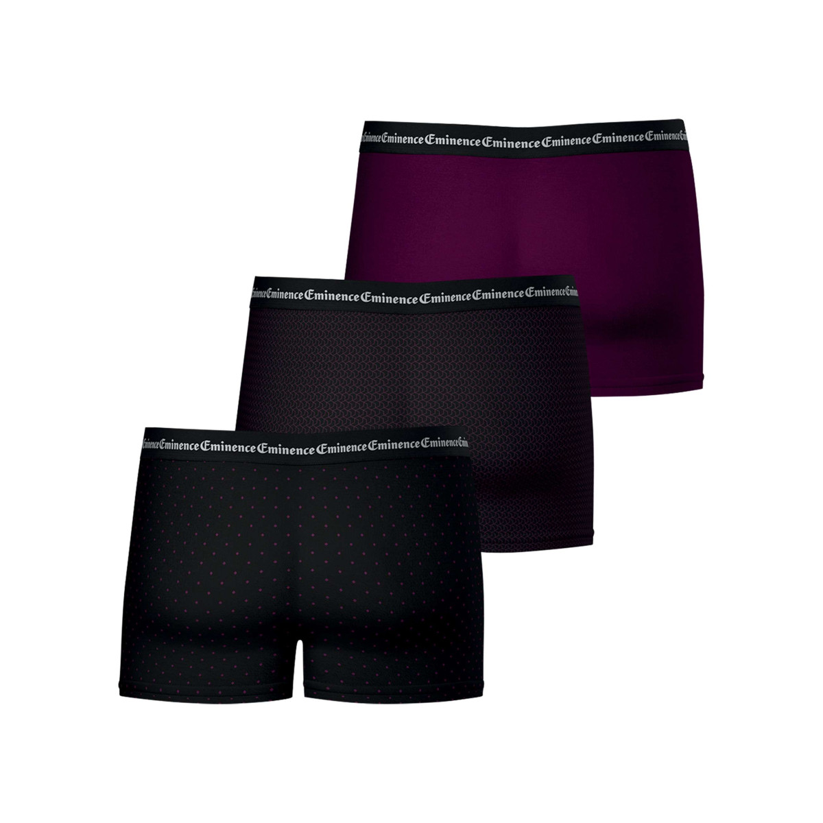 Thumbnail Lot de 3 boxers en coton multicolores à motifs avec le nom de la marque - Image 2
