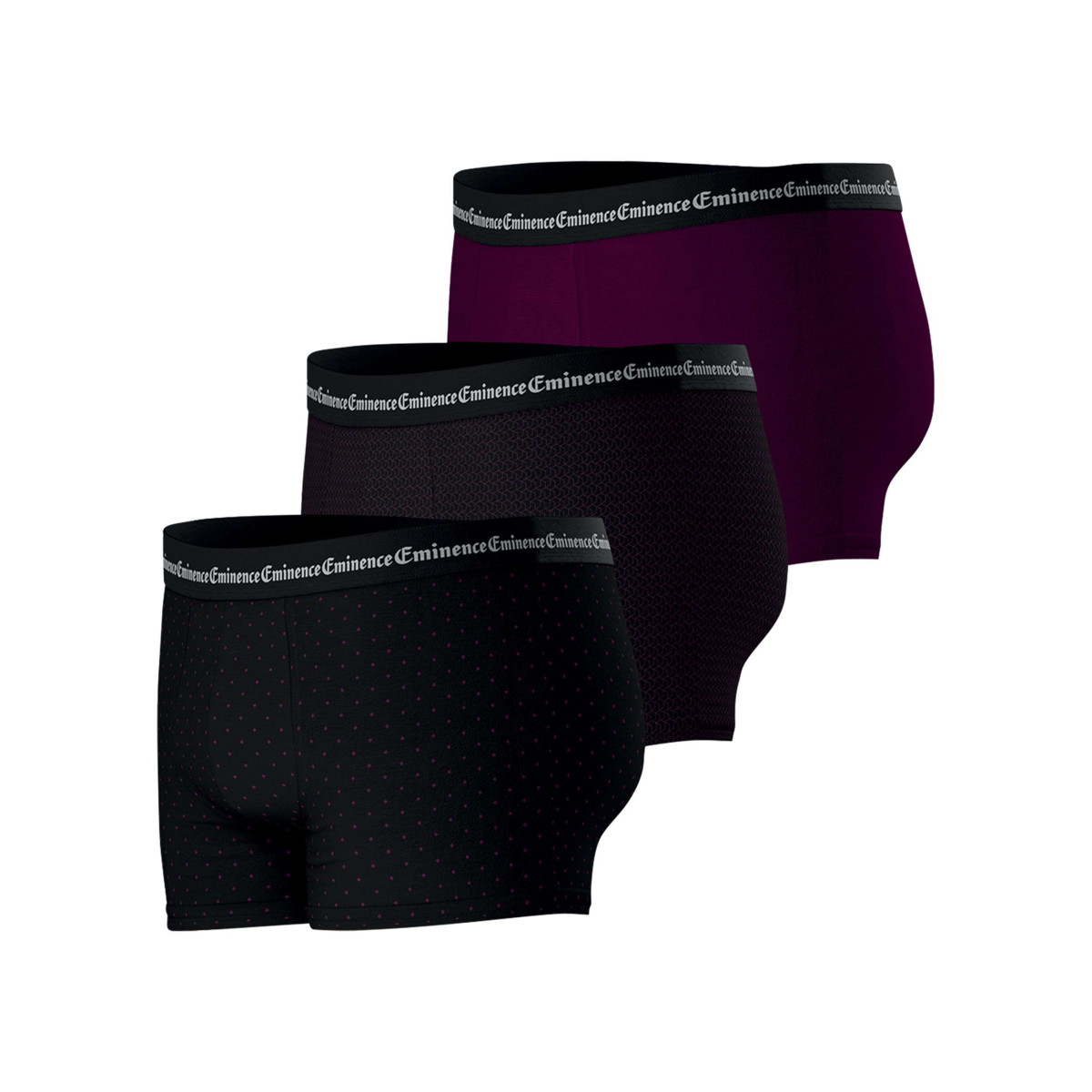Thumbnail Lot de 3 boxers en coton multicolores à motifs avec le nom de la marque - Image 3