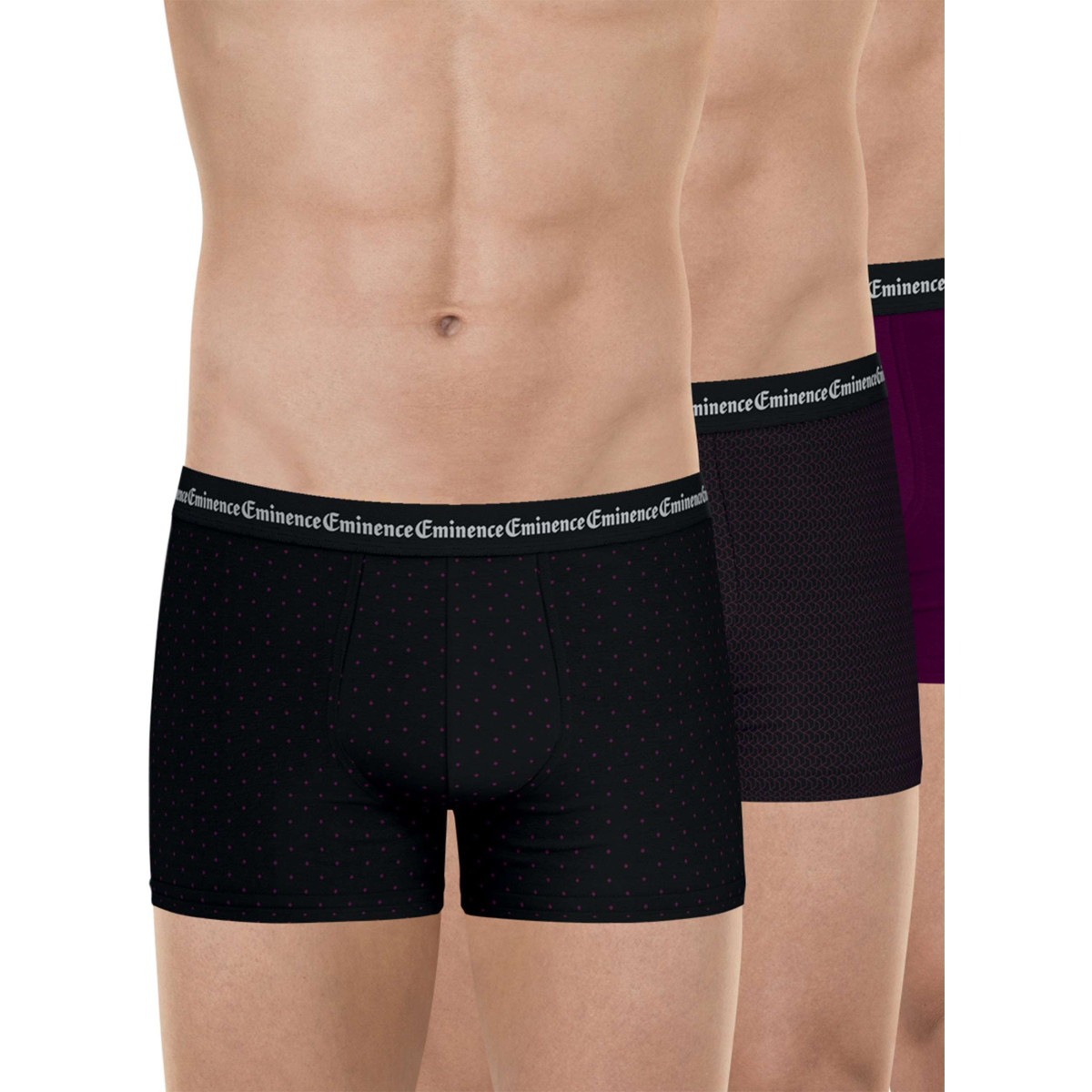 Thumbnail Lot de 3 boxers en coton multicolores à motifs avec le nom de la marque - Image 6