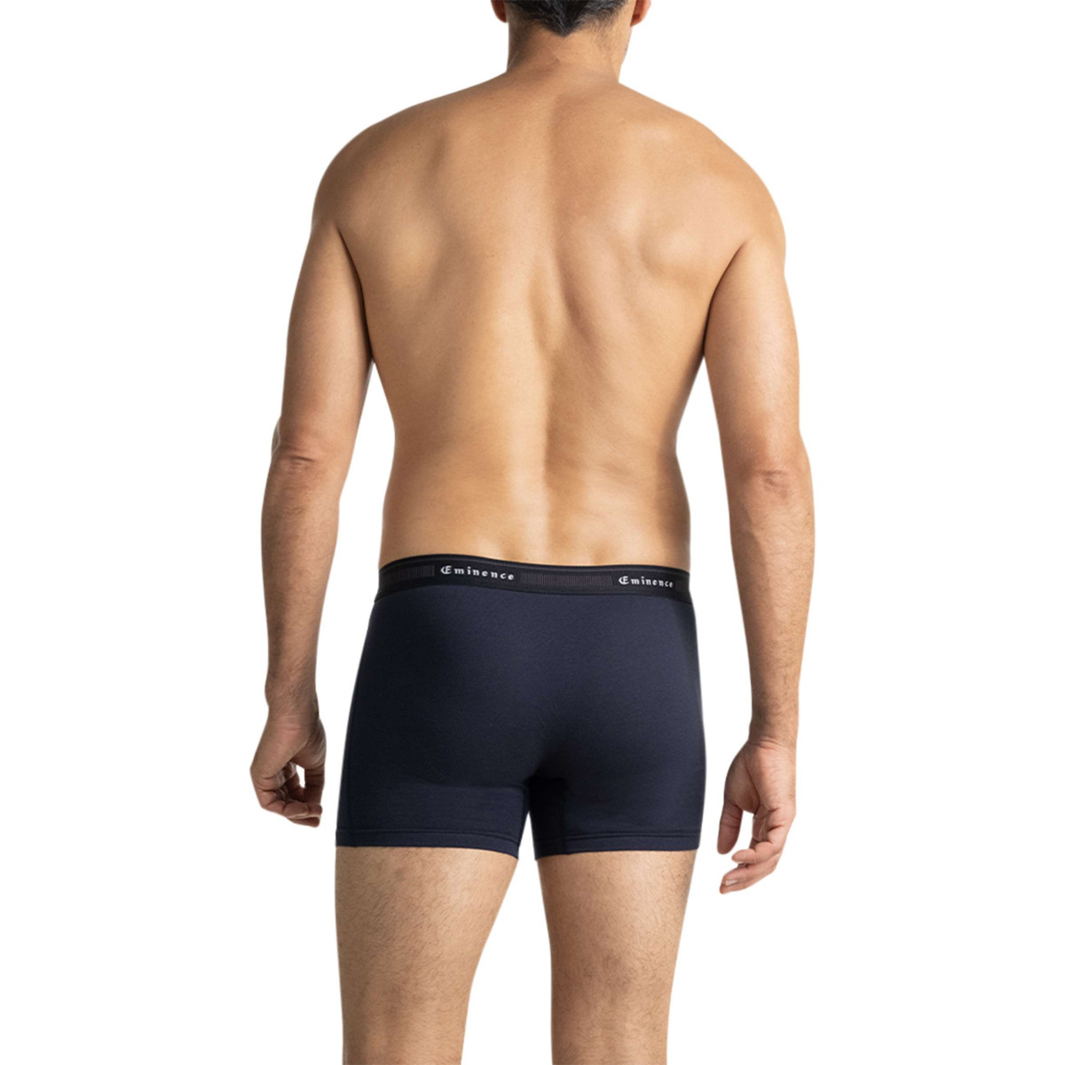 Thumbnail Lot de 3 boxers en coton multicolores unis avec le nom de la marque - Image 5