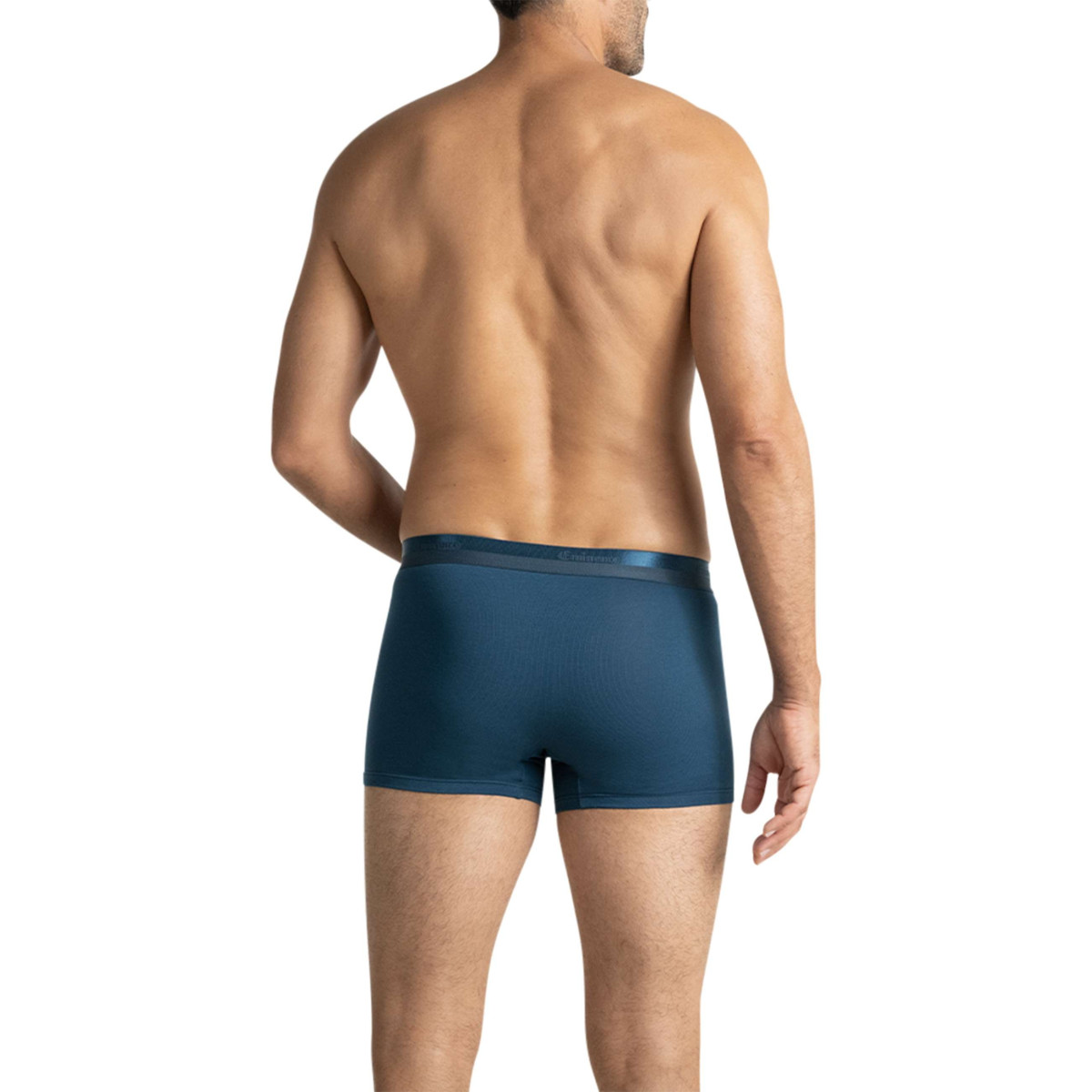 Thumbnail Lot de 3 boxers en coton multicolores unis avec une taille élastiquée - Image 5