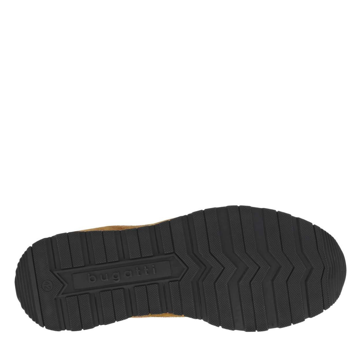 Thumbnail Sneakers en cuir cognac à talon plat avec lacets bicolores et logos de la marque - Image 5