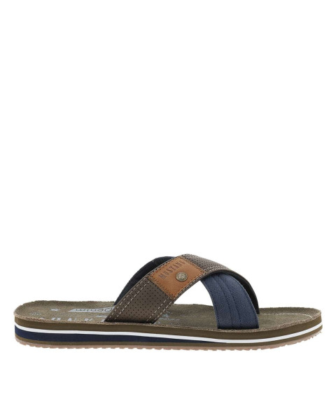 Mules kaki à talon plat...
