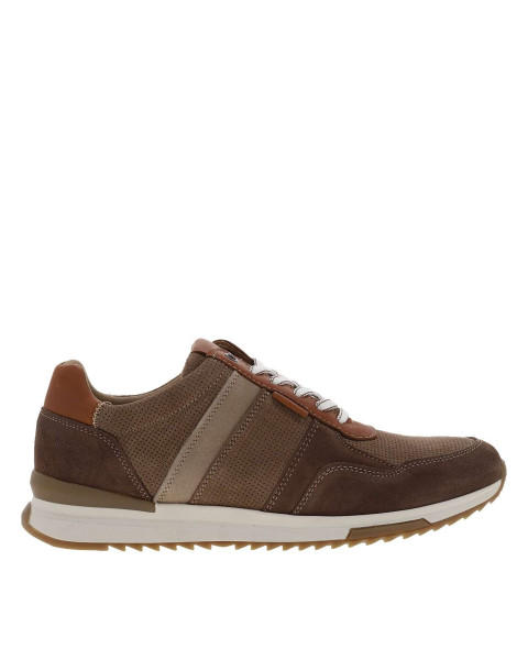 Baskets running en cuir...