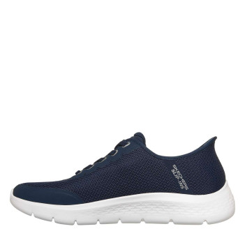 Baskets running bleu marine à talon plat et à slip-on muni de lacets élastiqués