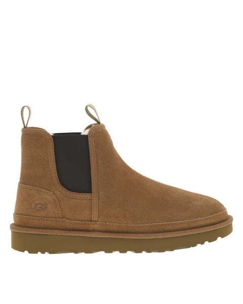 Boots en cuir camel à talon...