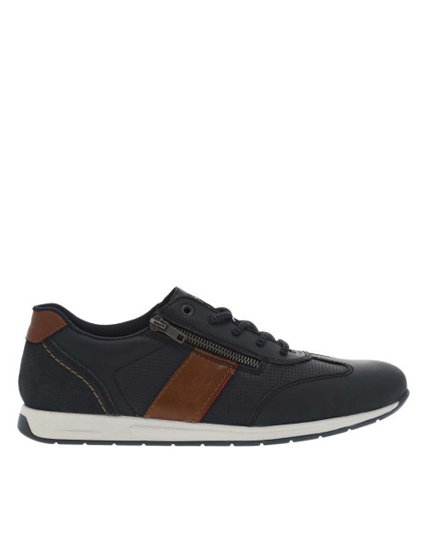 Sneakers en cuir marine à...
