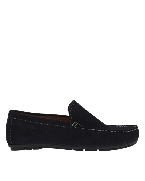 Mocassins marine en cuir...