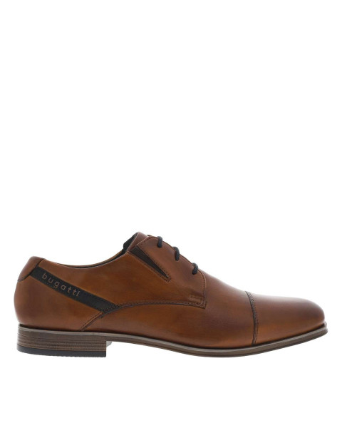 Derbies en cuir cognac à...