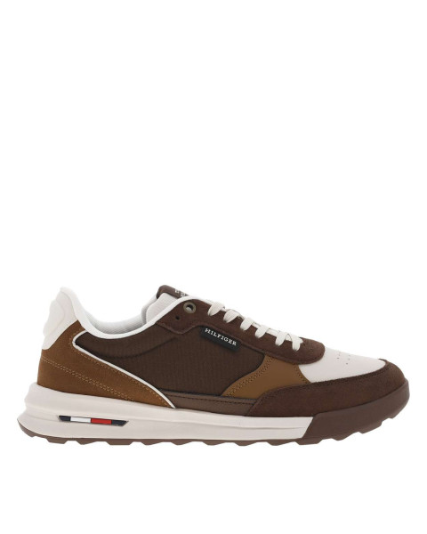 Baskets running en cuir...