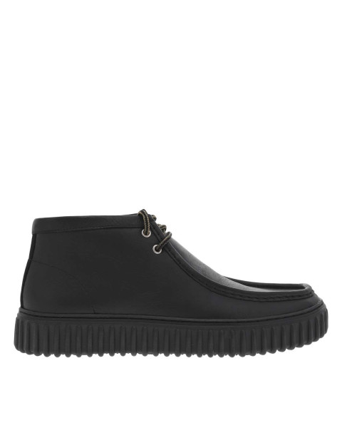 Bottines en cuir noires à...