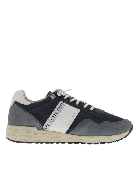 Baskets en cuir marine avec...